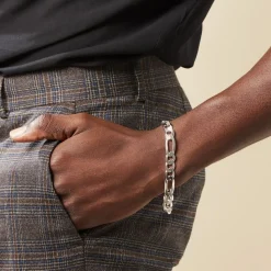 Histoire d'Or Bracelet Vivian Maille Alternee 1/3 Argent Blanc Sale