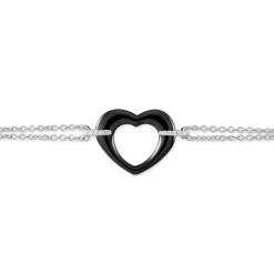 Histoire d'Or Bracelet Vivianne Argent Blanc Oxyde De Zirconium Et Céramique argent blanc céramique noire Discount