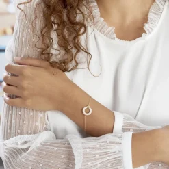 Histoire d'Or Bracelet Vivienna Plaque Or Jaune Oxyde De Zirconium New