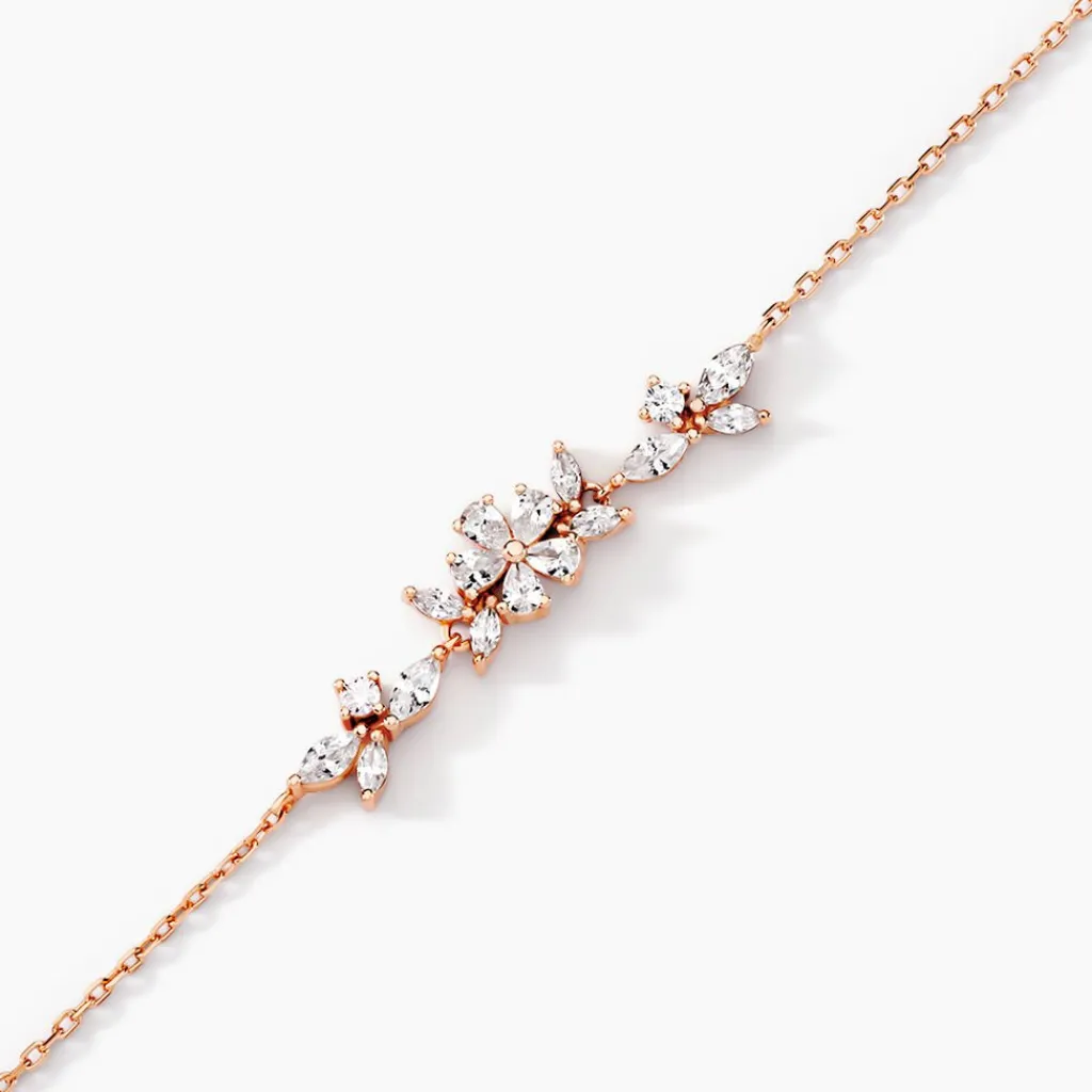 Histoire d'Or Bracelet Wanda Argent Rose Oxyde De Zirconium New