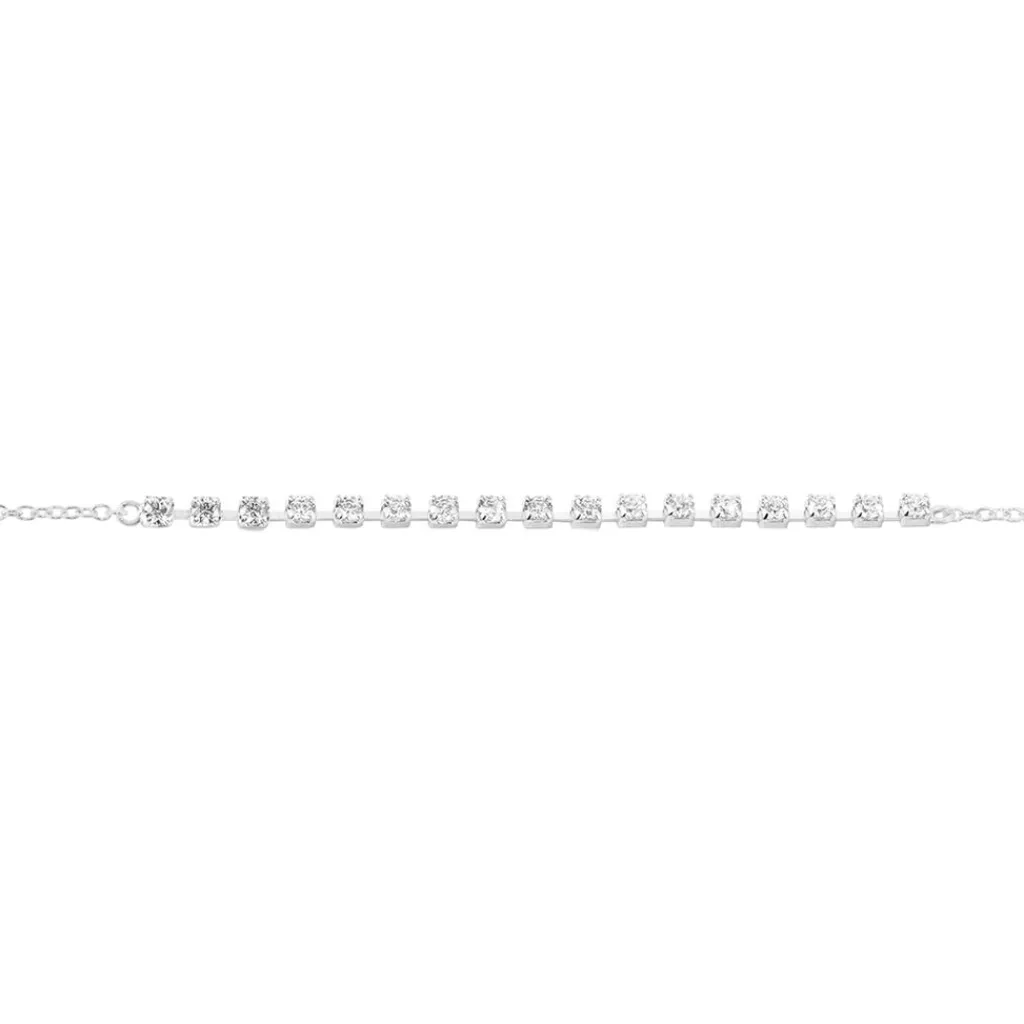 Histoire d'Or Bracelet Whitney Argent Blanc Oxyde De Zirconium New