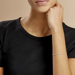 Histoire d'Or Bracelet Whitney Argent Blanc Oxyde De Zirconium New