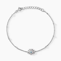 Histoire d'Or Bracelet Wisteria Argent Blanc Oxyde De Zirconium New