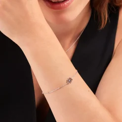 Histoire d'Or Bracelet Wisteria Argent Blanc Oxyde De Zirconium New