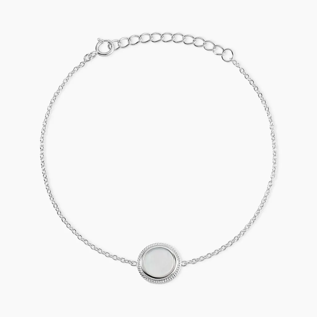 Histoire d'Or Bracelet Zea Argent Blanc Nacre argent blanc nacre blanc Best