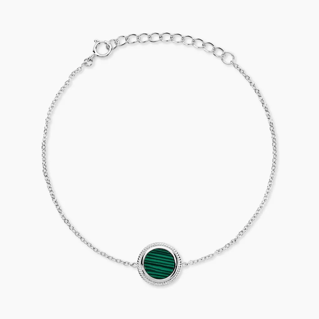 Histoire d'Or Bracelet Zea Argent Blanc Malachite argent blanc malachite vert Sale