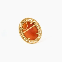 Histoire d'Or Broche Demetrios Or Jaune Camée New