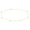 Histoire d'Or Chaine De Cheville Or Jaune Leucitica Oxydes De Zirconium