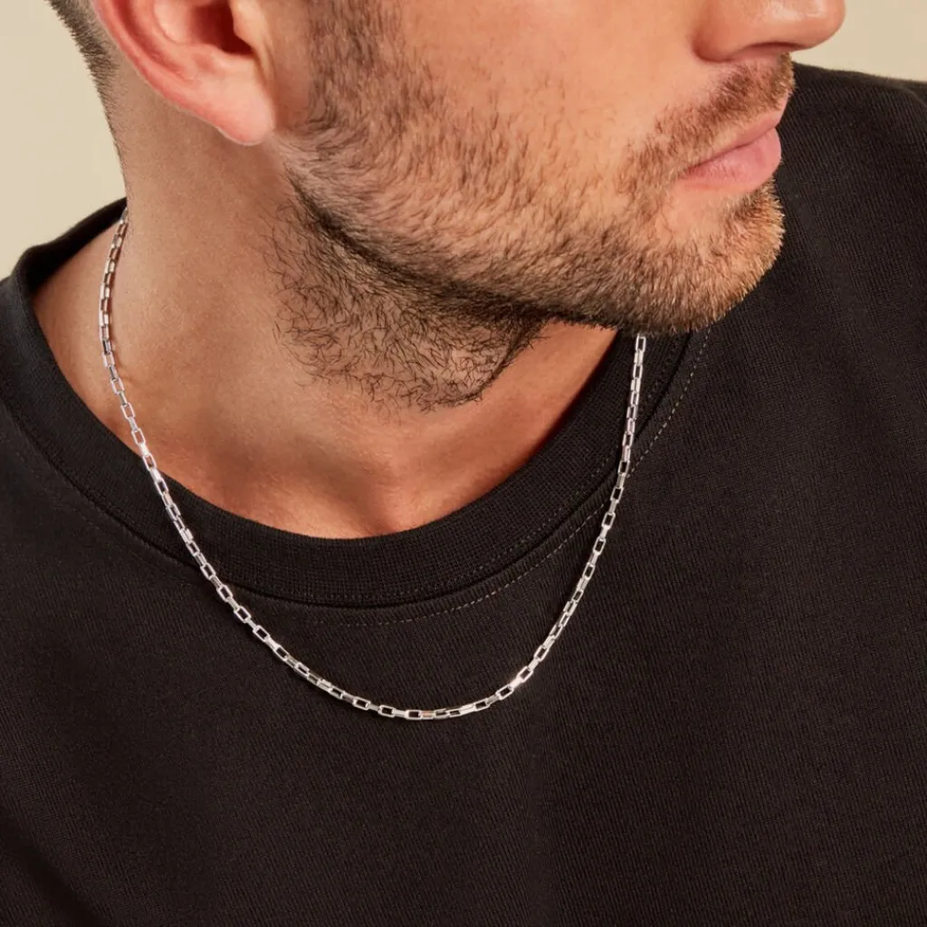 Histoire d'Or Chaine Donte Argent Blanc New