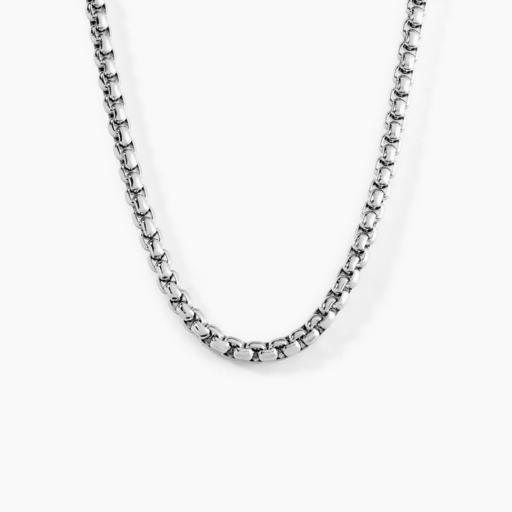 Histoire d'Or Chaine Emrick Acier Blanc Outlet