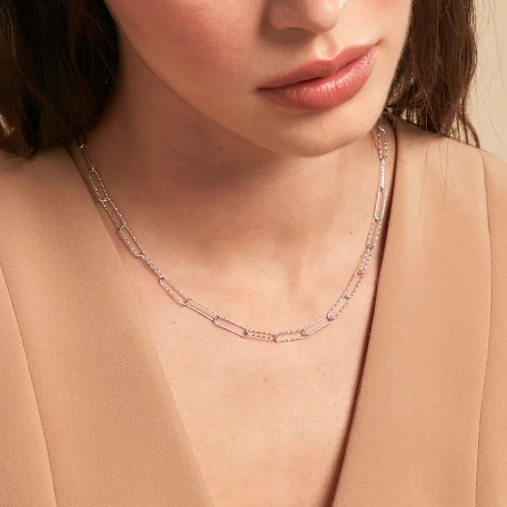 Histoire d'Or Chaine Hekla Argent Blanc Discount