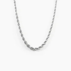 Histoire d'Or Chaine Jerry Maille Corde or blanc Hot