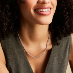 Histoire d'Or Chaine Jerry Maille Corde or blanc Hot