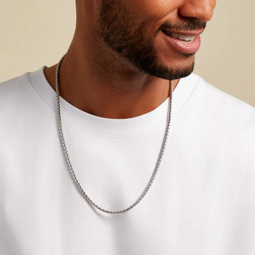 Histoire d'Or Chaine Vano Acier Blanc Sale