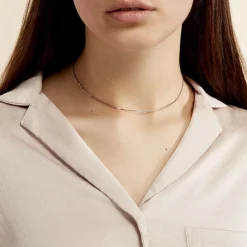 Histoire d'Or Chaîne Alyze Argent Blanc Outlet