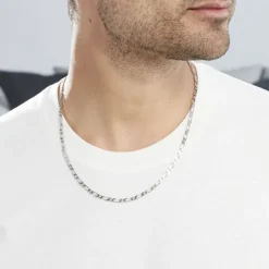 Histoire d'Or Chaîne Anilo Maille Alternée Argent Blanc Best