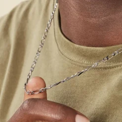 Histoire d'Or Chaîne Anilo Maille Alternée Argent Blanc Best