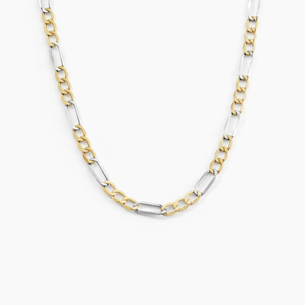 Histoire d'Or Chaîne Cameo Maille Alternee 1/3 or bicolore Online