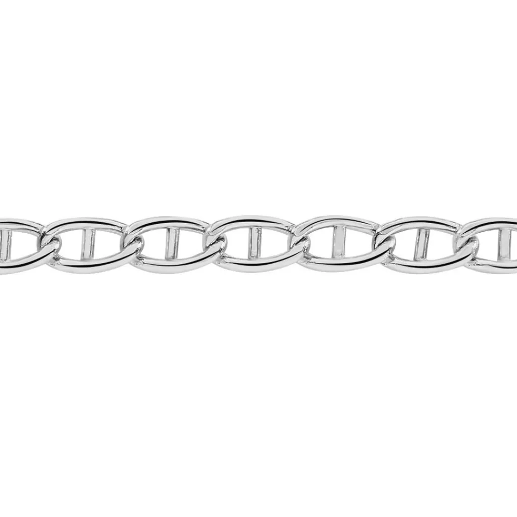 Histoire d'Or Chaîne Capucin Or Blanc Maille Marine Plate Clearance