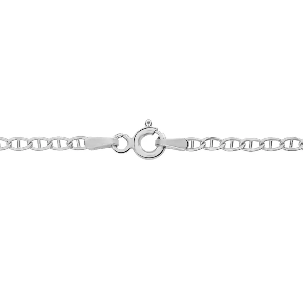 Histoire d'Or Chaîne Capucin Or Blanc Maille Marine Plate Clearance