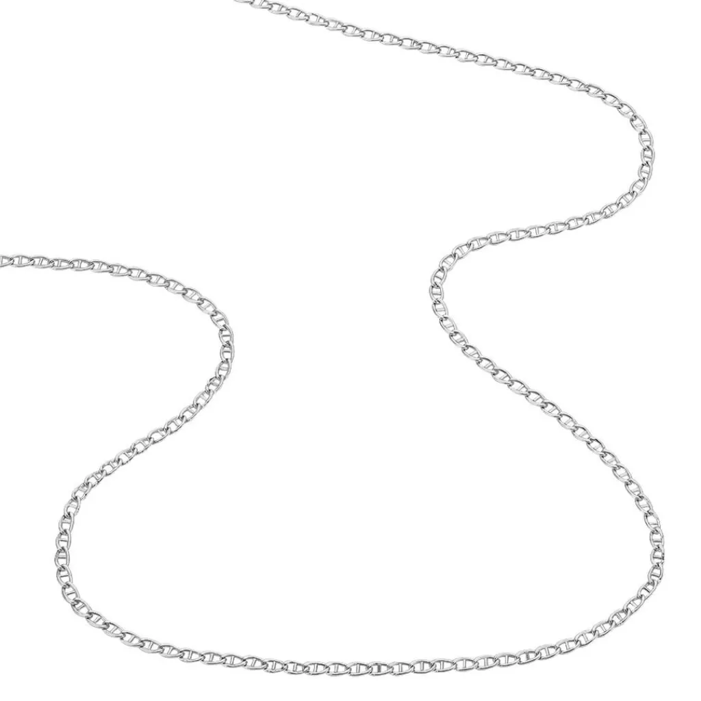 Histoire d'Or Chaîne Capucin Maille Marine Plate or blanc New