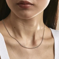 Histoire d'Or Chaîne Capucin Maille Marine Plate or blanc New