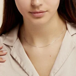Histoire d'Or Chaîne Claudine Argent Blanc Hot