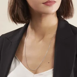 Histoire d'Or Chaîne Claudine Maille Forçat Argent Blanc Discount