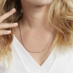 Histoire d'Or Chaîne Claudine Maille Forçat Argent Blanc