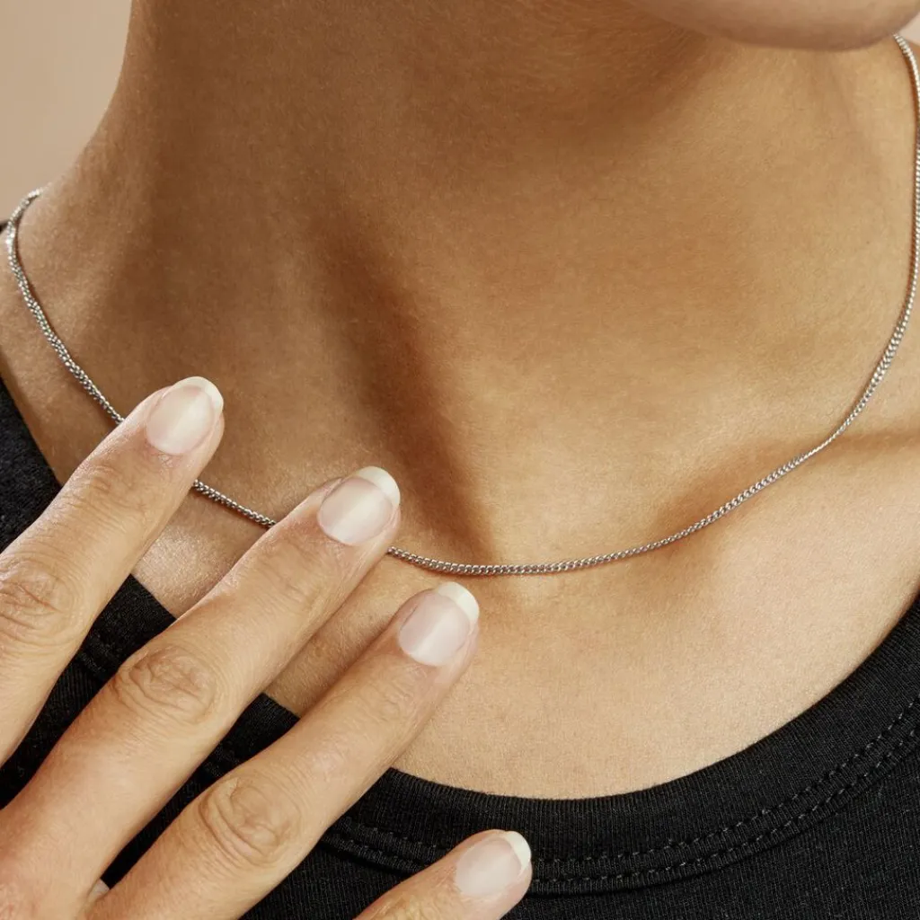 Histoire d'Or Chaîne Clementine Argent Blanc Outlet