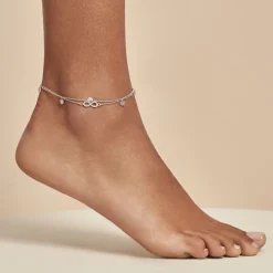 Histoire d'Or Chaîne De Cheville Argent Blanc Roschen Oxydes De Zirconium Discount