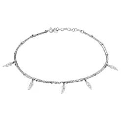 Histoire d'Or Chaîne De Cheville Azou Argent Blanc New