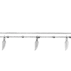 Histoire d'Or Chaîne De Cheville Azou Argent Blanc New