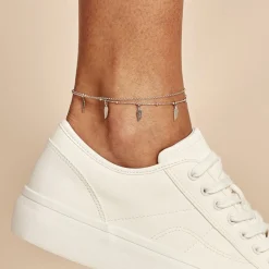 Histoire d'Or Chaîne De Cheville Azou Argent Blanc New