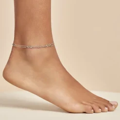 Histoire d'Or Chaîne De Cheville Azur Argent Blanc Online