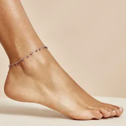 Histoire d'Or Chaîne De Cheville Carolaine Argent Blanc Oxyde De Zirconium argent blanc oxyde violet Online