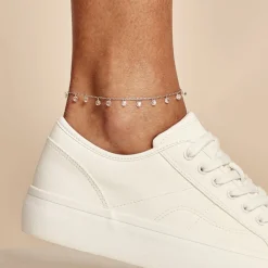 Histoire d'Or Chaîne De Cheville Carolaine De Zirconium argent blanc oxyde Clearance