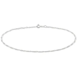 Histoire d'Or Chaîne De Cheville Cleona Maille Alternee 1/3 Argent Blanc Discount