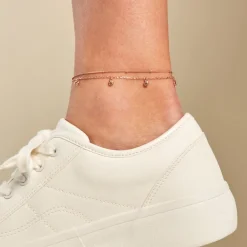 Histoire d'Or Chaîne De Cheville Heidi Argent Rose Oxyde De Zirconium argent rose oxyde champagne Discount