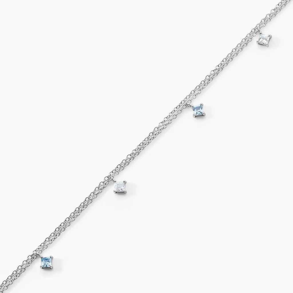 Histoire d'Or Chaîne De Cheville Heidi De Zirconium argent blanc oxyde Sale