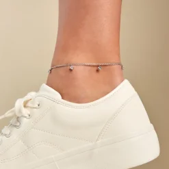 Histoire d'Or Chaîne De Cheville Heidi De Zirconium argent blanc oxyde Sale