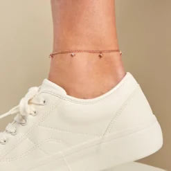 Histoire d'Or Chaîne De Cheville Heidi De Zirconium argent rose oxyde Hot