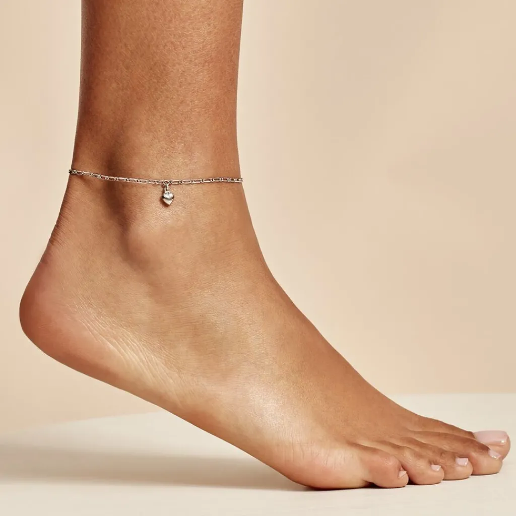 Histoire d'Or Chaîne De Cheville Laurelyn Maille Alternee 1/1 Argent Blanc Online