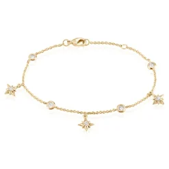 Histoire d'Or Chaîne De Cheville Lenka Plaqué Or Jaune Oxyde De Zirconium Best