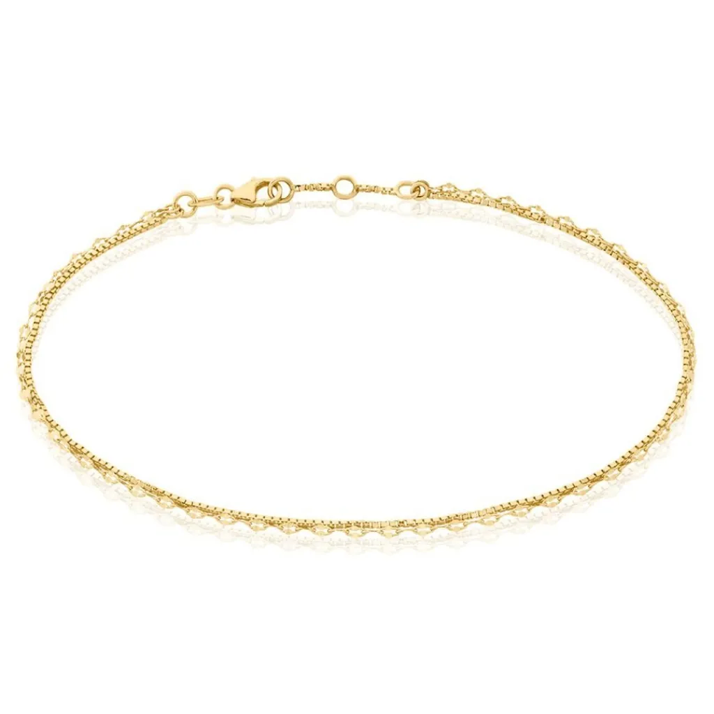 Histoire d'Or Chaîne De Cheville Lodi Plaqué Or Jaune Clearance