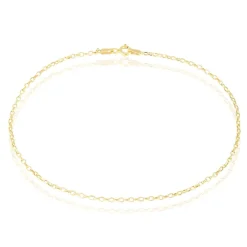 Histoire d'Or Chaîne De Cheville Maille Jaseron Or Jaune