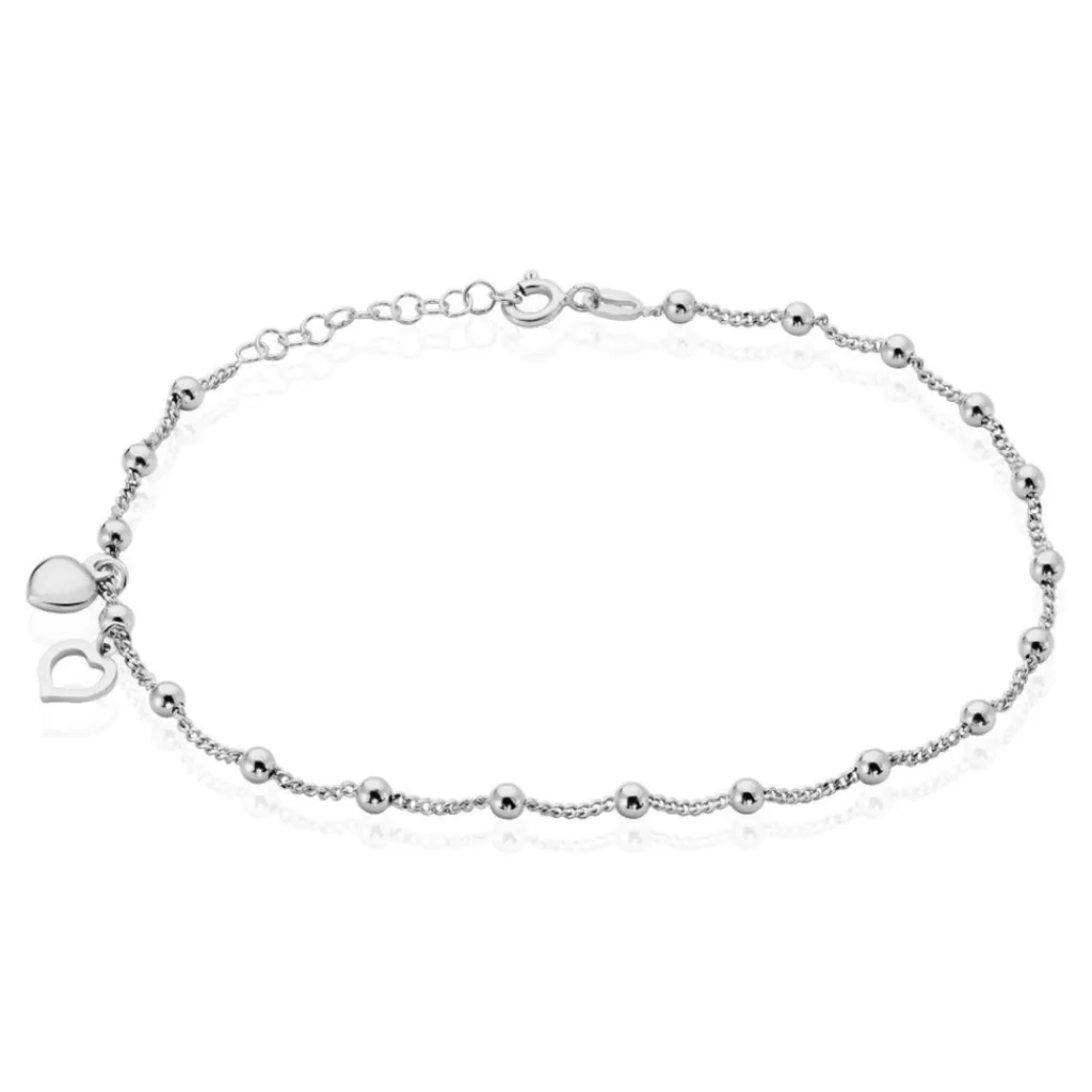 Histoire d'Or Chaîne De Cheville Minia Argent Blanc New