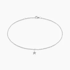 Histoire d'Or Chaîne De Cheville Padmee Argent Blanc