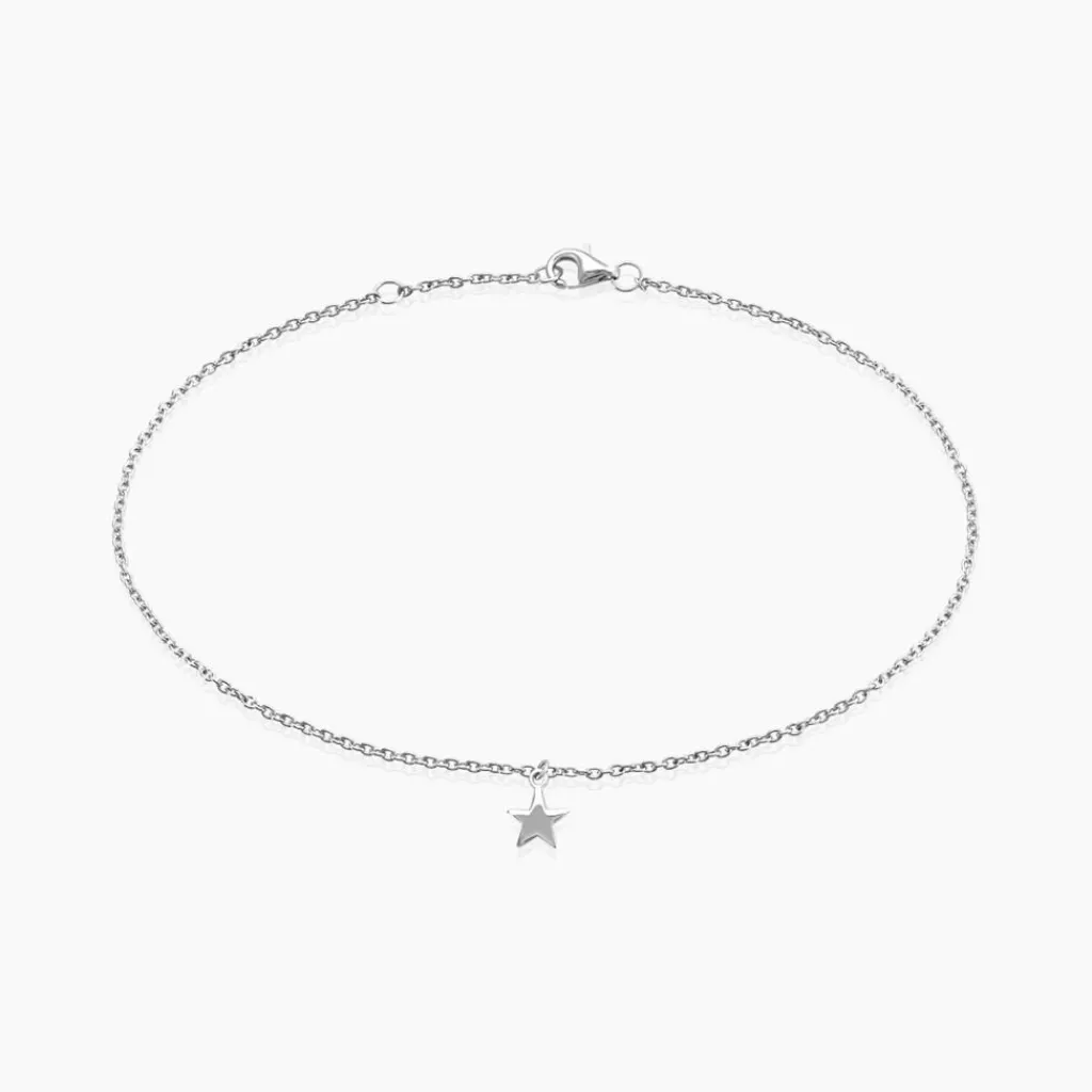 Histoire d'Or Chaîne De Cheville Padmee Argent Blanc