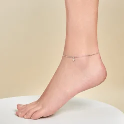 Histoire d'Or Chaîne De Cheville Padmee Argent Blanc